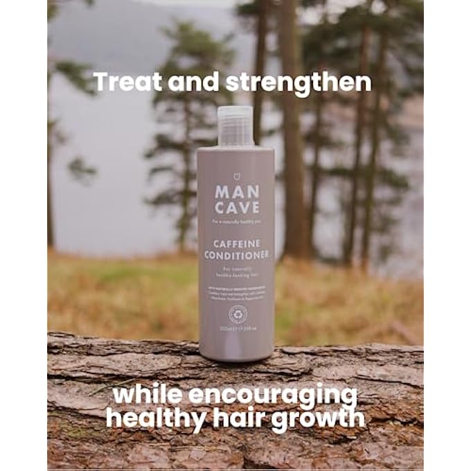 ManCave CAFFEINE CONDITIONER FOR MEN, ENCOURAGE HEALTHY HAIR GROWTH, CONDITION AND STRENGTHEN WITH CAFFEINE, SHEA BUTTER AND PANTHENOL, NATURAL, VEGAN, CRUELTY FREE, 500 ML - Image 3